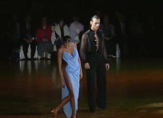 Jurados não tiraram os olhos do vestido invulgar da concorrente de dança