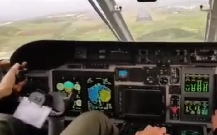 Esquadra 502 da Força Aérea Portuguesa faz aterragem na Ilha Terceira com ventos fortes