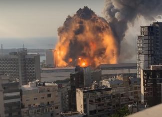 Vídeo captou explosão em Beirute com imagens em 4K