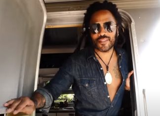 Lenny Kravitz mostra a sua caravana onde vive nas Bahamas