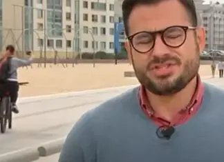 Ciclista cai em direto ao tentar fazer selfie Ciclista cai em direto ao tentar fazer selfie
