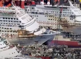 Vídeo mostra como se destroem navios de milhões de dólares