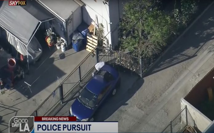 Homem que tenta fugir à polícia é apanhado de maneira engraçada e cómica