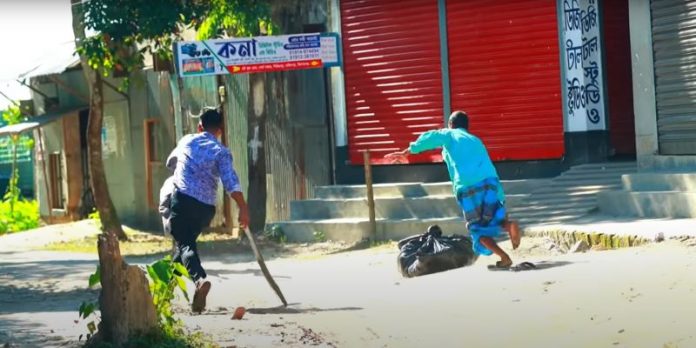 Tiros no meio da rua, grande susto mas é só uma partida