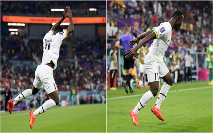 Bukari reduz para o Gana e festeja com o famoso “Siii” de Cristiano Ronaldo