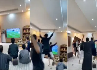 Adepto saudita arrancou porta após o segundo golo contra a Argentina