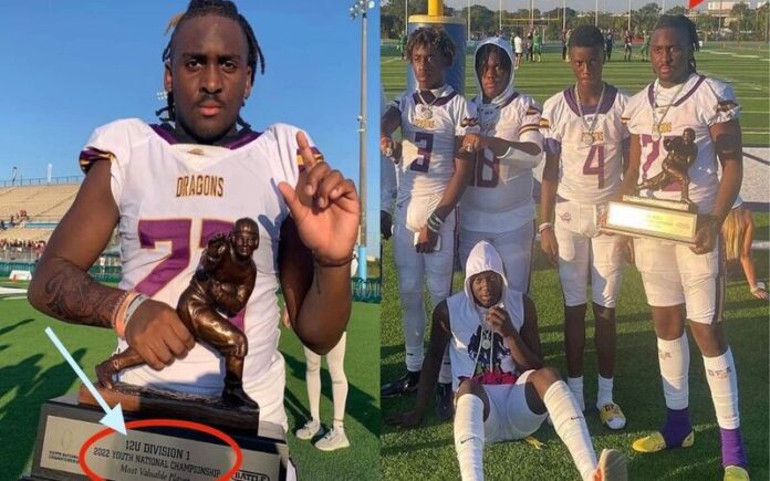 Jogador de Futebol Americano tem apenas 12 anos, mas já possui bigode e tatuagens