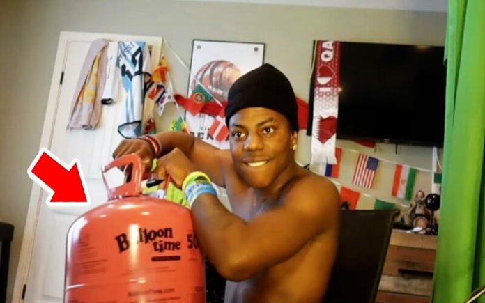 IShowSpeed quase desmaia em live ao absorver hélio para cantar uma música para os seus seguidores