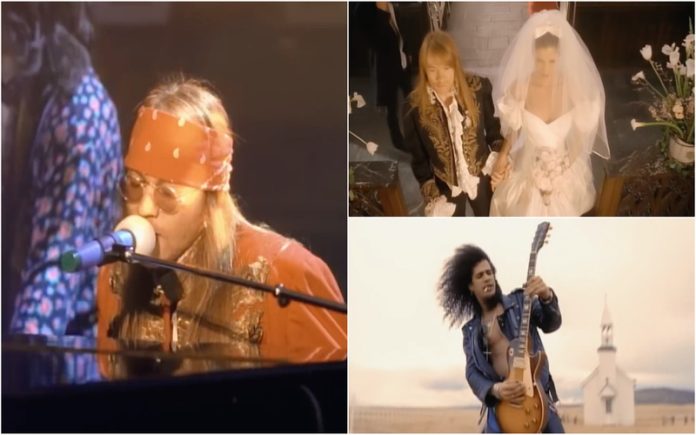 “November Rain” dos Guns N’ Roses tornou-se no vídeo de rock mais visto