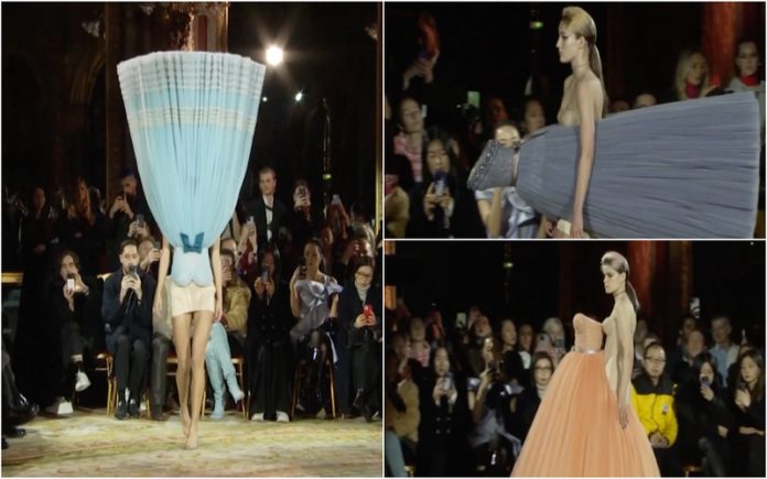 Vestidos surrealistas surpreendem na Semana de Alta-Costura de Paris