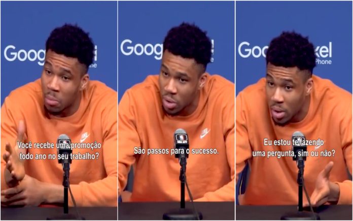 Giannis Antetokounmpo deu lição de vida a jornalista após ser eliminado