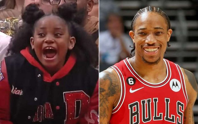 Filha de DeMar Derozan distrai os adversários com os seus gritos