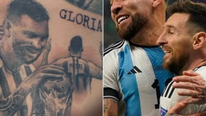 Otamendi fez uma tatuagem a homenagear Messi