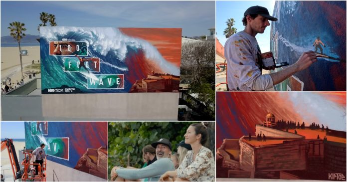 Venice Beach é homenageado na Califórnia e recebe mural com “A Grande Onda da Nazaré”