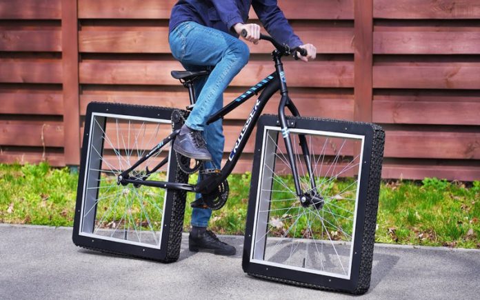 YouTuber constrói bicicleta com rodas quadradas e o resultado é épico