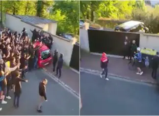 Adeptos do PSG contestam à frente da casa de Neymar