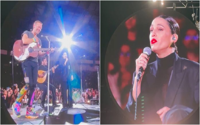 Carminho subiu ao palco e deixou Chris Martin e público rendidos