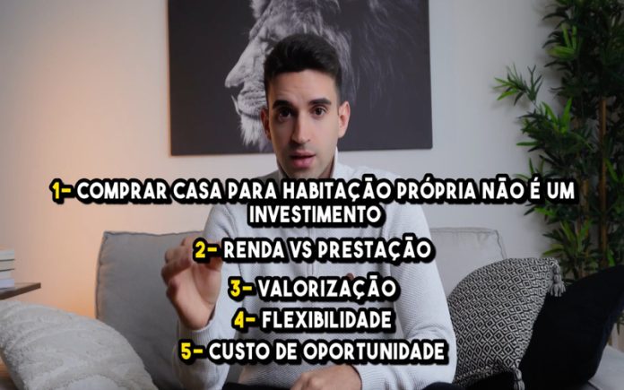 Youtuber explica se é melhor comprar ou arrendar uma casa