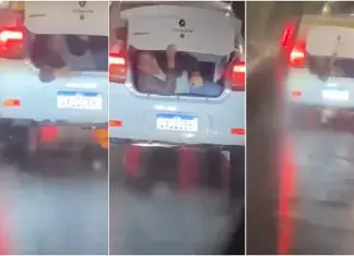 Condutor é raptado e abre a mala com o carro em movimento para pedir ajuda