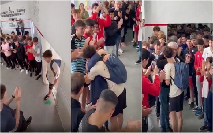 Jovem jogador brilha na estreia pelos Estudiantes e é recebido em clima de festa na escola