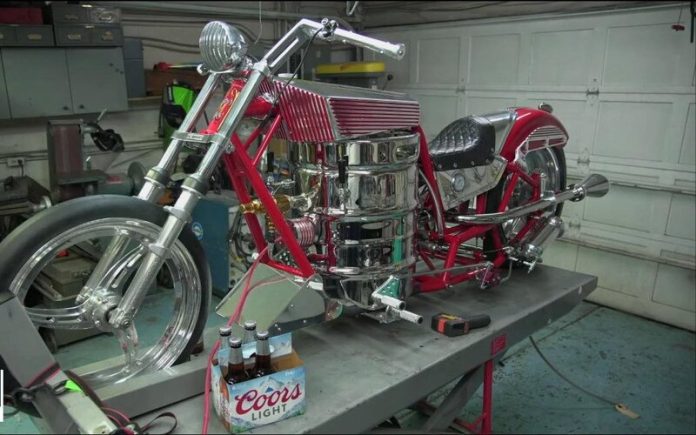 Homem de Minnesota inventa motocicleta movida a cerveja