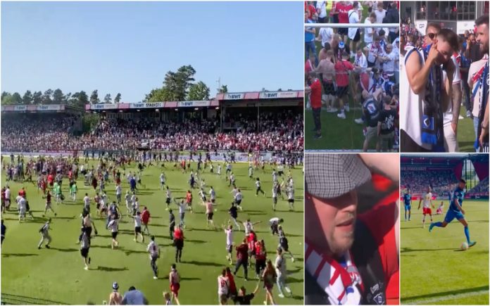 Euforia e desilusão: Invasão de campo acaba em lágrimas para adeptos do Hamburgo