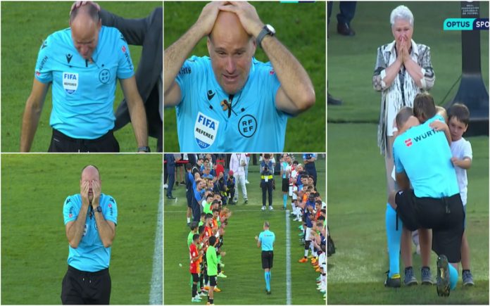 Árbitro espanhol emociona-se na sua despedida da arbitragem