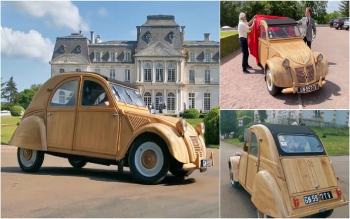 Raro Citroën 2CV feito em madeira pode se tornar o exemplar mais caro de sempre