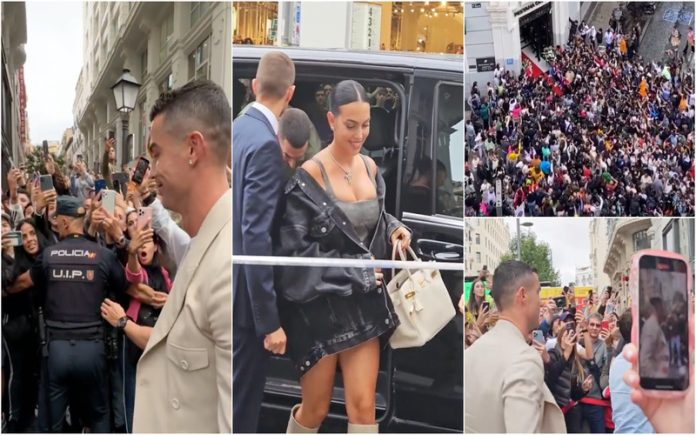 Cristiano Ronaldo regressou a Madrid e a entrada no Hotel Pestana CR7 foi uma loucura