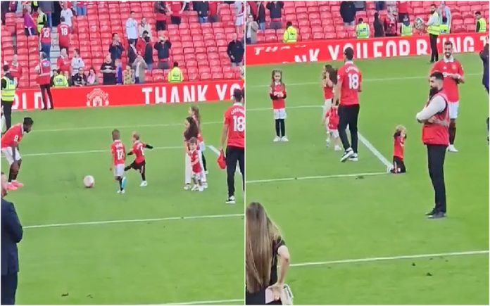 Filho de Bruno Fernandes marca em Old Trafford e festeja golo como o pai