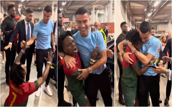 Speed finalmente conheceu Cristiano Ronaldo após suplicar para ele sair do carro