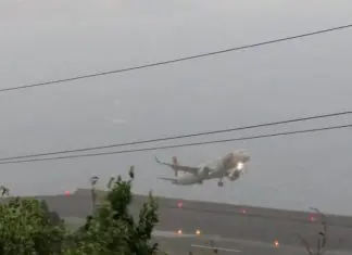 Vídeo mostra avião da TAP a falhar a aterragem na Madeira durante a tempestade Oscar