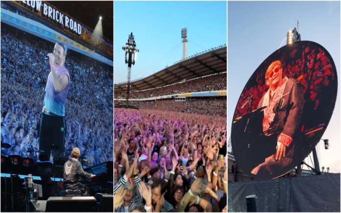 Homenagem emocionante: Coldplay presta tributo a Elton John em Gotemburgo enquanto 'Rocket Man' se apresenta em Estocolmo