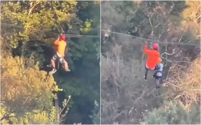 Menino de 6 anos escapa ileso após queda de escorrega de 12 metros