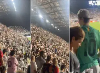 Adeptos abandonam estádio após substituição de Messi aos 78 minutos