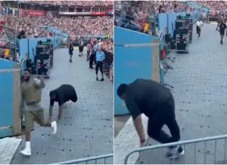 Segurança de Khalid cai durante concerto