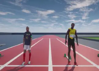 Simulação 3D mostra duelo impressionante: Mbappé corre contra Usain Bolt em prova de 100 metros
