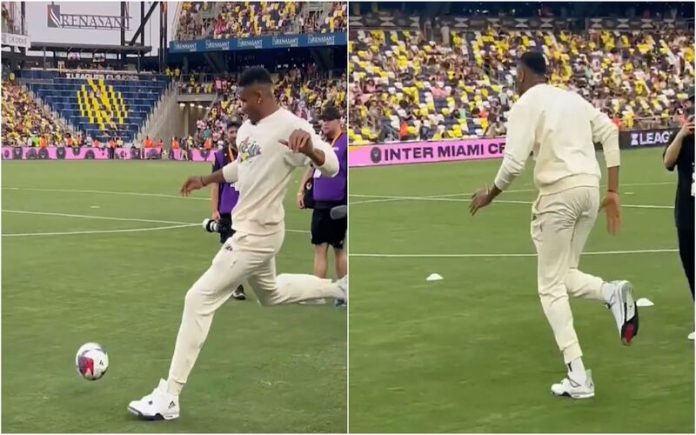 Estrela da NBA surpreende com celebração de Ronaldo antes do jogo de Messi