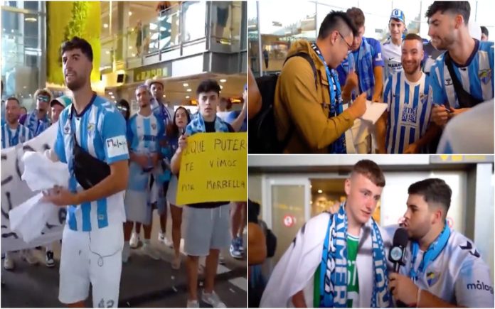 Adeptos vibram com chegada de desconhecidos ao aeroporto do Málaga