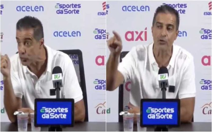 Português Renato Paiva pegou-se com jornalista brasileiro na conferência de imprensa