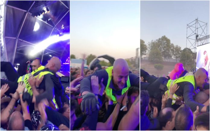 Segurança do Vagos Metal Fest 2023 realiza espetacular crowdsurfing