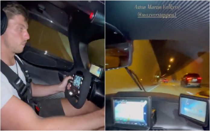 Verstappen apanhado em excesso de velocidade e atrai a atenção da polícia com o seu Aston Martin Valkyrie