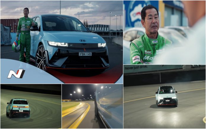 Hyundai Ioniq 5 N é conduzido pelo "rei do drift" o japonês Keiichi Tsuchiya