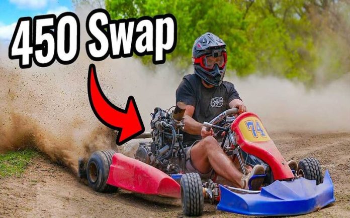 Motor de uma Dirt Bike é incorporado em um Kart Shifter
