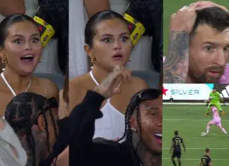 Reação hilariante de Selena Gomez a falhanço de Messi torna-se viral