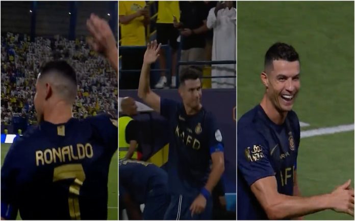 Ronaldo festeja golo com dança saudita e leva adeptos do Al-Nassr à loucura
