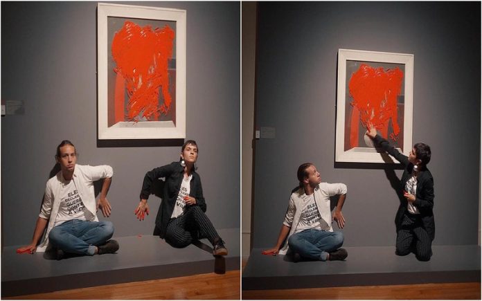 Ativistas vandalizam quadro de Picasso no Museu do CCB em Lisboa