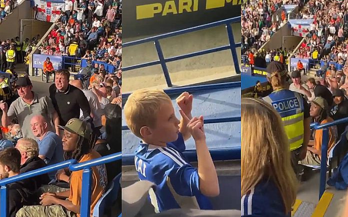 Criança enfurece dois adeptos rivais e a polícia é chamada ao local