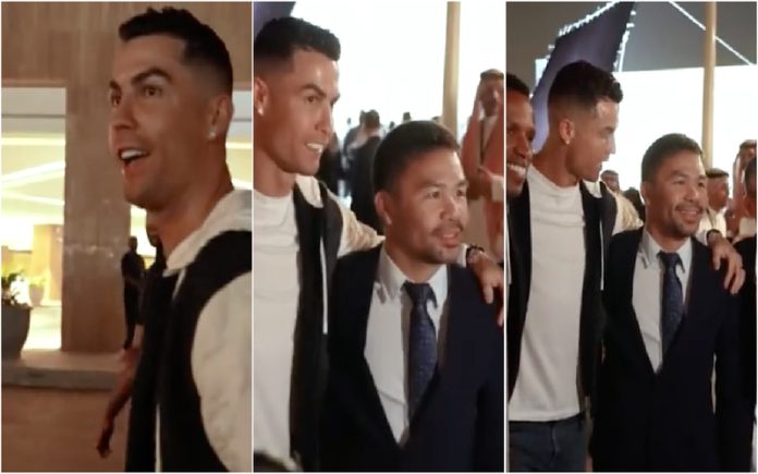 Cristiano Ronaldo fica animado após conhecer Pacquiao