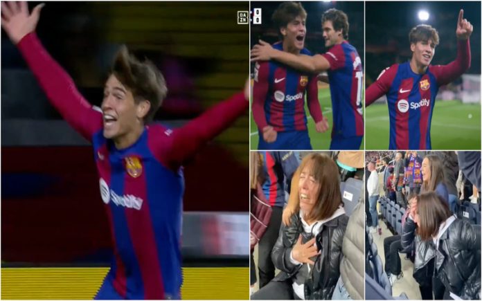 Estreia-se com 17 Anos pelo Barcelona e marca um golo na 1º vez que toca na bola
